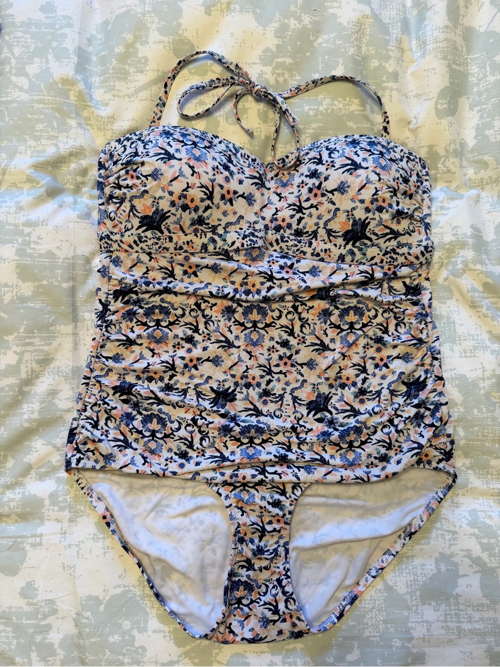 Athleta Women’s Floral Halter One Piece Swimsuit Size M